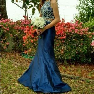 Two piece prom dress